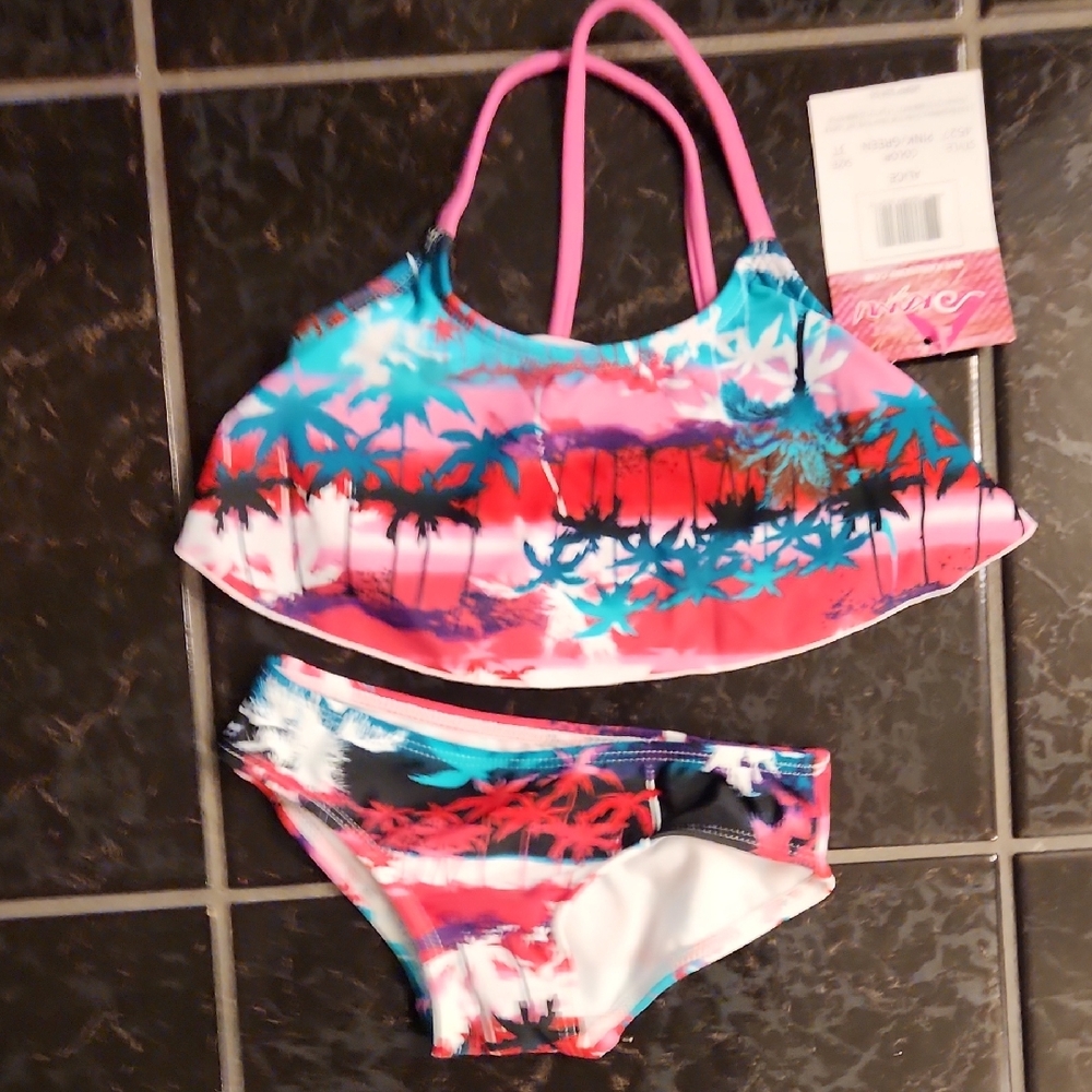 🍉Tropical Print Kids Bikini Set